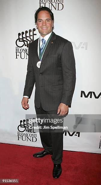 Mike Piazza attends the 24th Annual Great Sports Legends Dinner at The Waldorf=Astoria on October 6, 2009 in New York City.