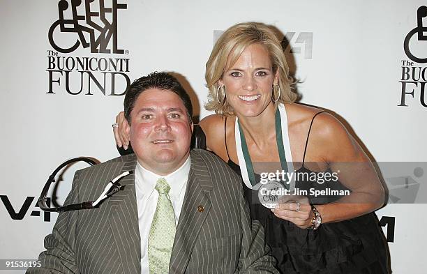 Marc Buoniconti and Honoree Dara Torres attend the 24th Annual Great Sports Legends Dinner at The Waldorf=Astoria on October 6, 2009 in New York City.