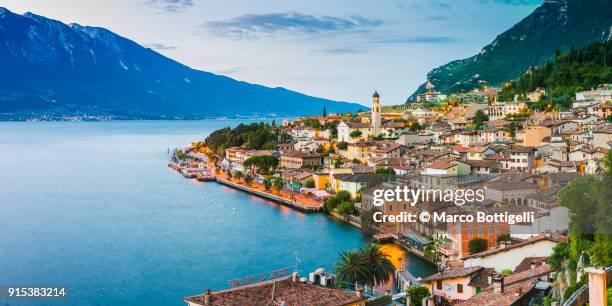 limone sul garda, lake garda, italy - lago di garda - fotografias e filmes do acervo