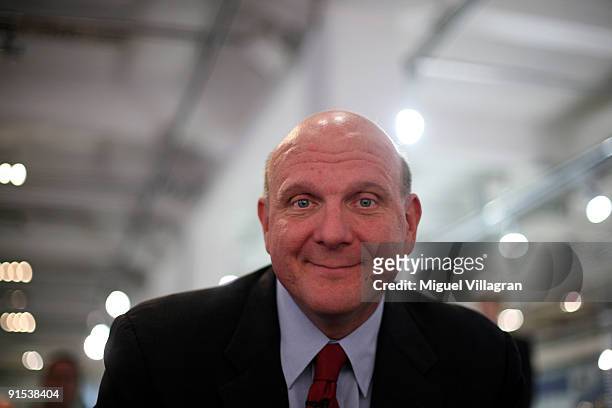 Chief Executive Officer of Microsoft Corporation Steve Ballmer looks on during a news conference on October 7, 2009 in Munich, Germany. Ballmer...