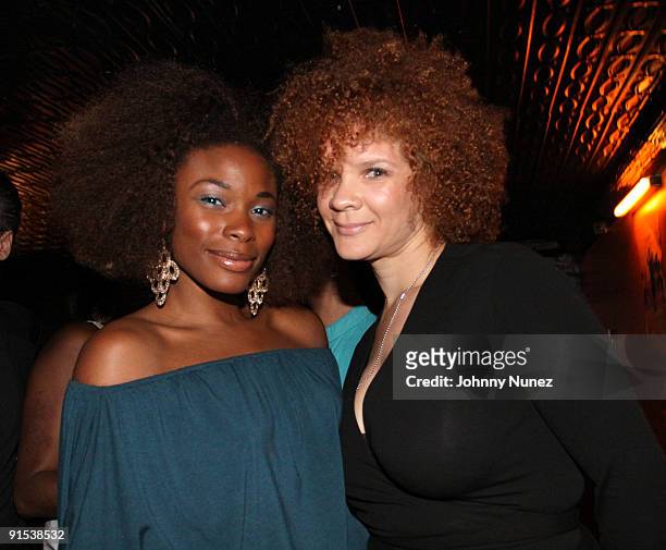 Foxx and Michaela Angela Davis attend the "Good Hair" Screening and Panel Discussion Presented by WEEN at Tribeca Cinemas on October 6, 2009 in New...