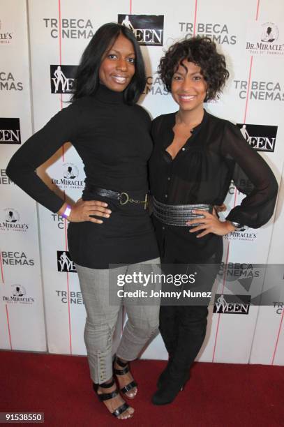 Sabrina Thompson and vaeisha Butterfield attend the "Good Hair" Screening and Panel Discussion Presented by WEEN at Tribeca Cinemas on October 6,...