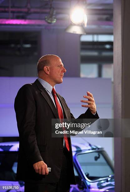 Chief Executive Officer of Microsoft Corporation Steve Ballmer addresses the media during a news conference on October 7, 2009 in Munich, Germany....