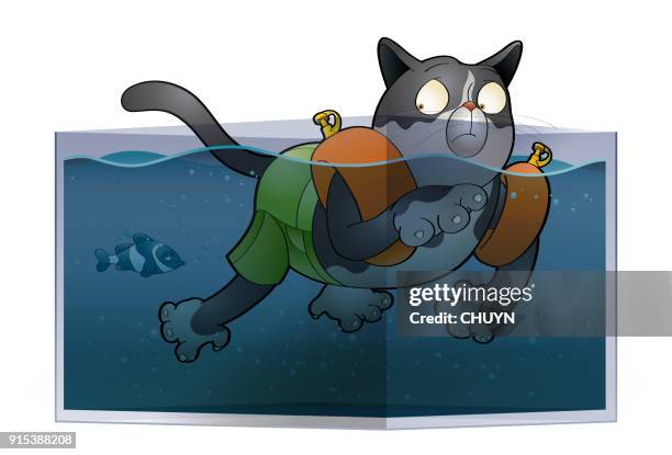 deep breath - face reflection water stock illustrations