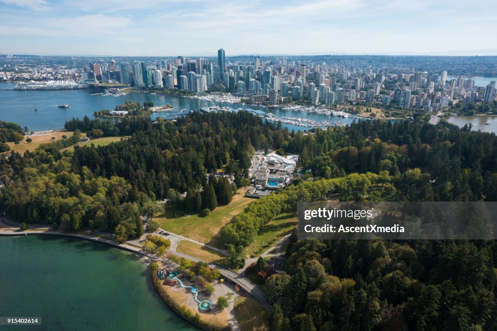 Luftaufnahme der Innenstadt von Vancouver, Kanada