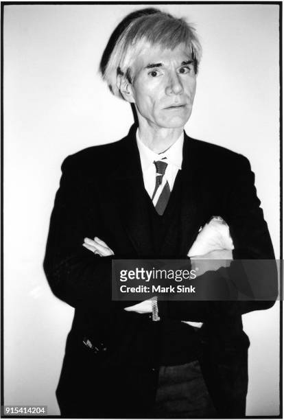 Artist Andy Warhol posing for portrait on August 15th in 1981 Los Angeles, California.