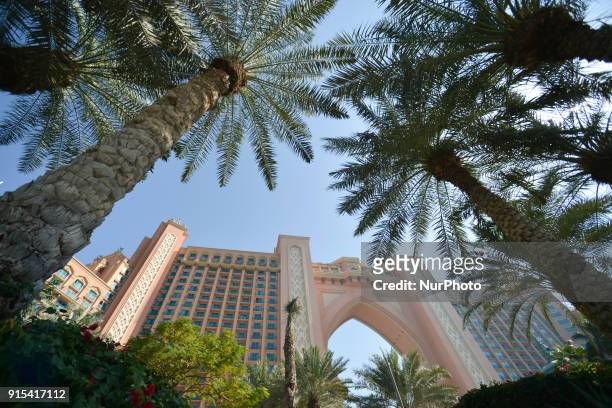View of Atlantis the Palm hotel's facade. On Tuesday, February 6 in Dubai, United Arab Emirates.