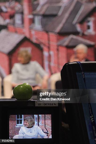 Shadow Secretary of State for Work and Pensions, Theresa May addresses the Conservative Party Conference on October 7, 2009 in Manchester, England....