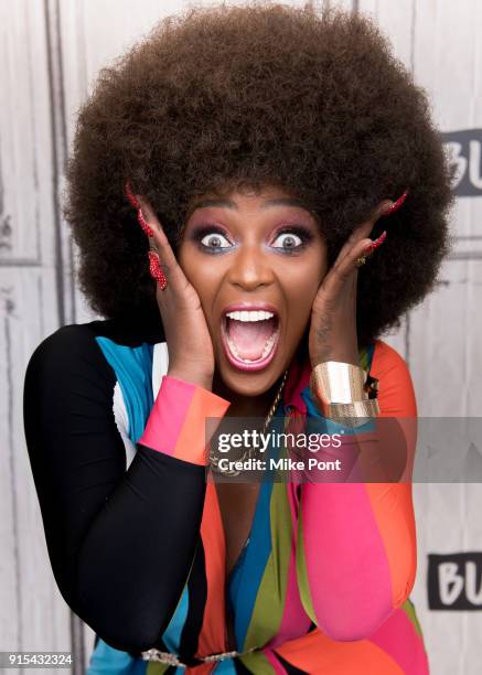 Amara La Negra visits Build Series to discuss "Love and Hip Hop Miami" at Build Studio on February 7, 2018 in New York City.