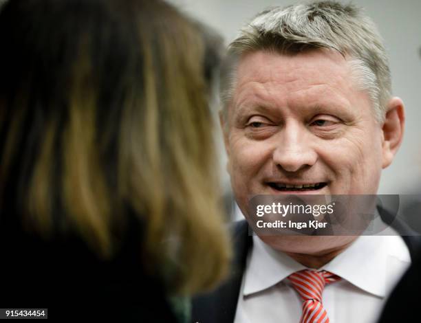 German Health Minister Hermann Groehe arrives for a special faction meeting, on February 07, 2018 in Berlin, Germany. The German Social Democrats ,...