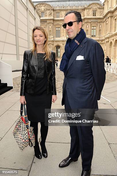 Delphine Arnault and Jaime de Marichalar arrive for the Louis Vuitton Pret a Porter show as part of the Paris Womenswear Fashion Week Spring/Summer...