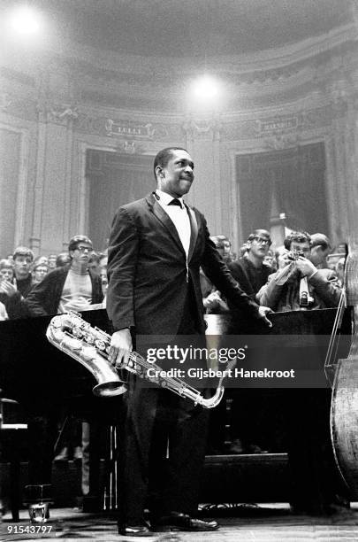 John Coltrane performs live at the Concertgebouw in Amsterdam on October 27 1963