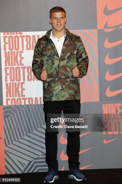 Aleksandr Kokorin attends in celebration of the 20th anniversary of Nike's most iconic football boot, some of the world's best footballers arrive in...