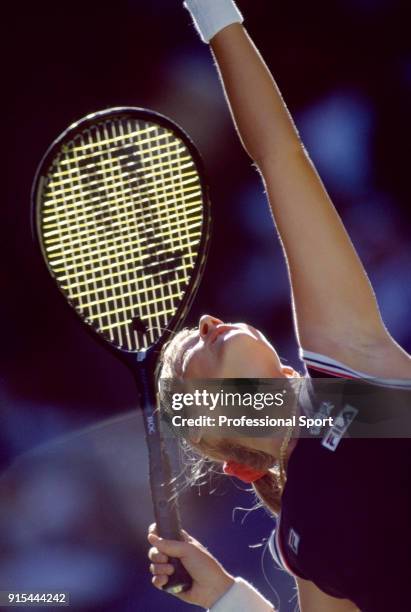 Mirjana Lucic of Croatia in action during the Australian Open Tennis Championships at Melbourne Park in Melbourne, Australia circa January 1998.