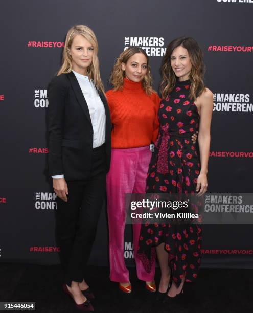 Co-President of Baby2Baby Kelly Sawyer Patricof, Nicole Richie and Co-President of Baby2Baby Norah Weinstein attend The 2018 MAKERS Conference at...