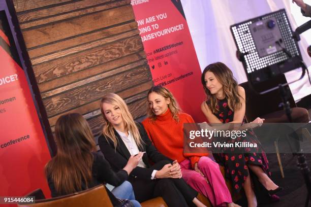 Co-President of Baby2Baby Kelly Sawyer Patricof, Nicole Richie and Co-President of Baby2Baby Norah Weinstein attend The 2018 MAKERS Conference at...