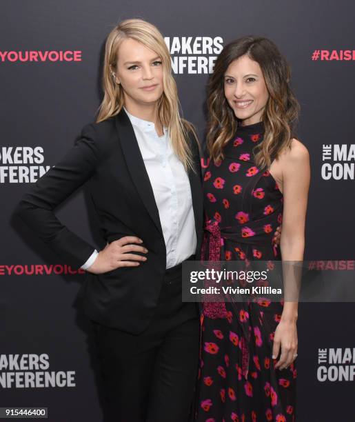 Co-Presidents of Baby2Baby Kelly Sawyer Patricof and Norah Weinstein attend The 2018 MAKERS Conference at NeueHouse Hollywood on February 7, 2018 in...