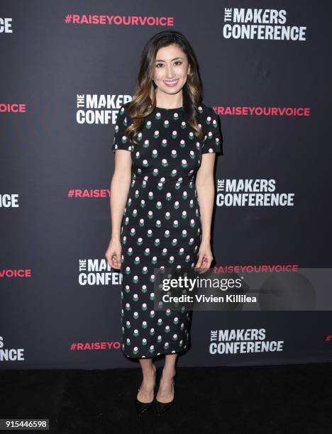 Founder & CEO, Stitch Fix Katrina Lake attends The 2018 MAKERS Conference at NeueHouse Hollywood on February 7, 2018 in Los Angeles, California.