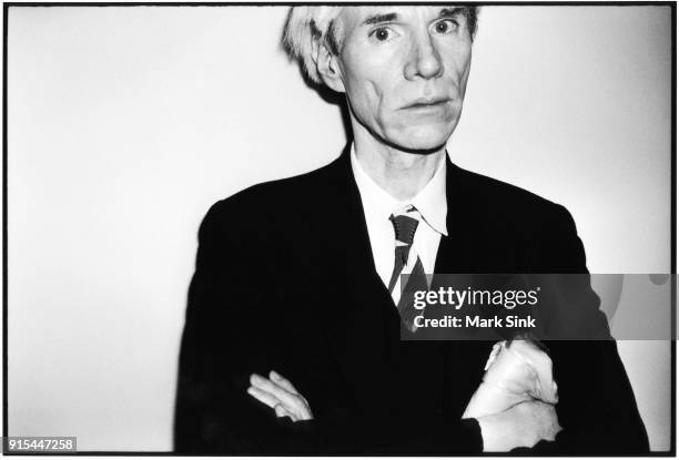 Artist Andy Warhol posing for portrait on August 15th in 1981 Los Angeles, California.