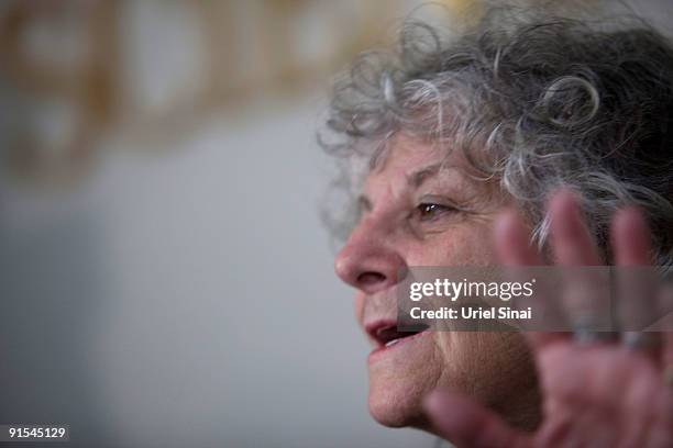 Israeli scientist Ada Yonath, a leading researcher in the structural biology field, attends a press conference after she was awarded a Nobel Prize in...