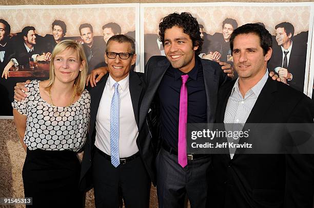 Presedent of HBO Entertainment Sue Naegle, HBO President Michael Lombardo, actor Adrian Grenier and Co-executive producer Steve Levinson arrive on...