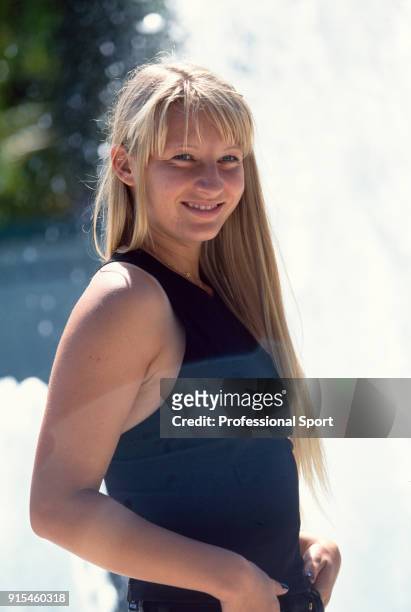 Mirjana Lucic of Croatia poses for a photoshoot during the Lipton International Players Championships at the Tennis Center at Crandon Park in Key...