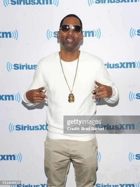 Tony Rock visits SiriusXM at SiriusXM Studios on February 7, 2018 in New York City.