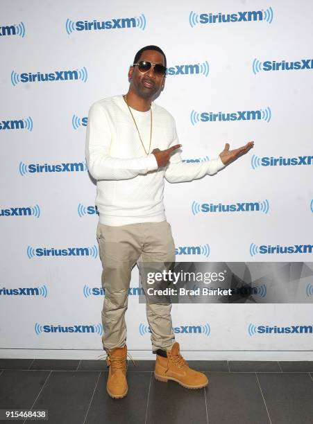 Tony Rock visits SiriusXM at SiriusXM Studios on February 7, 2018 in New York City.