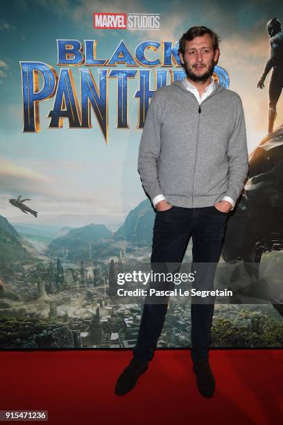 Amaury Leveaux attends the "Black Panther" Paris Special Screening at Le Grand Rex on February 7, 2018 in Paris, France.