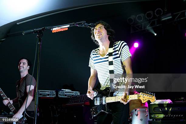 Paul Wilson and Gary Lightbody of Snow Patrol in concert at Stubb's Bar-B-Q on October 6, 2009 in Austin, Texas.