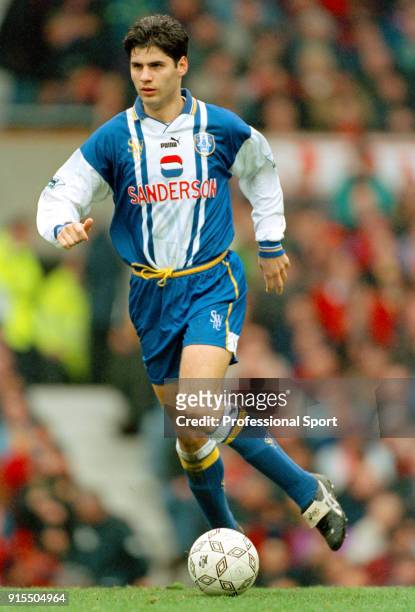 Dejan Stefanovi of Sheffield Wednesday in action during the FA Carling Premiership match between Manchester United and Sheffield Wednesday at Old...