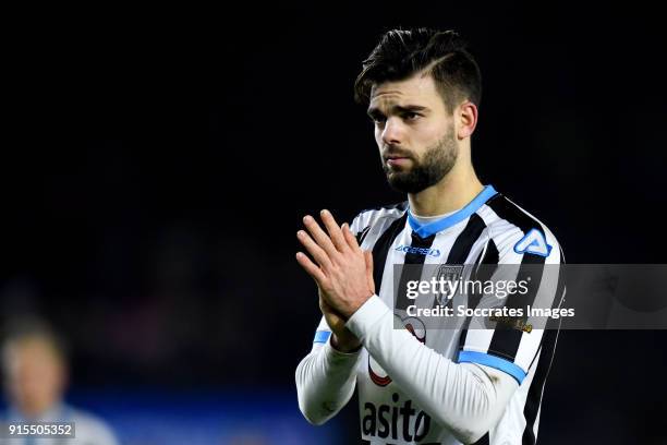 Robin Propper of Heracles Almelo during the Dutch Eredivisie match between NAC Breda v Heracles Almelo at the Rat Verlegh Stadium on February 7, 2018...