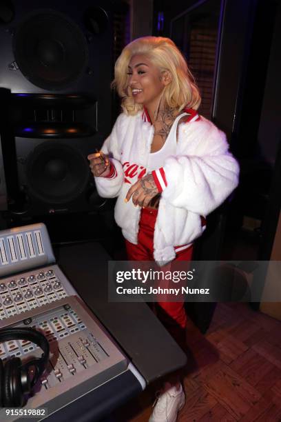 Cuban Doll attends a Studio Session With Pasha PG & Tekashi 69 at Quad Studios on February 6, 2018 in New York City.