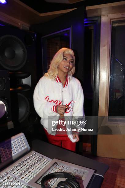 Cuban Doll attends a Studio Session With Pasha PG & Tekashi 69 at Quad Studios on February 6, 2018 in New York City.