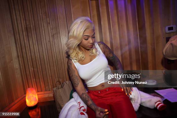 Cuban Doll attends a Studio Session With Pasha PG & Tekashi 69 at Quad Studios on February 6, 2018 in New York City.