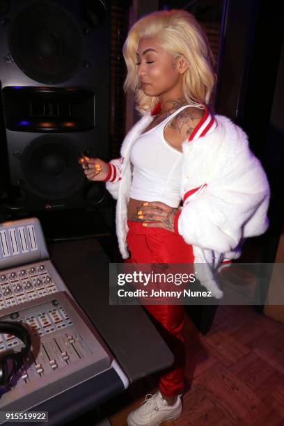 Cuban Doll attends a Studio Session With Pasha PG & Tekashi 69 at Quad Studios on February 6, 2018 in New York City.