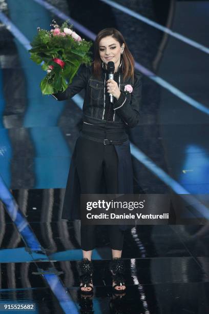 Annalisa attends the second night of the 68. Sanremo Music Festival on February 7, 2018 in Sanremo, Italy.