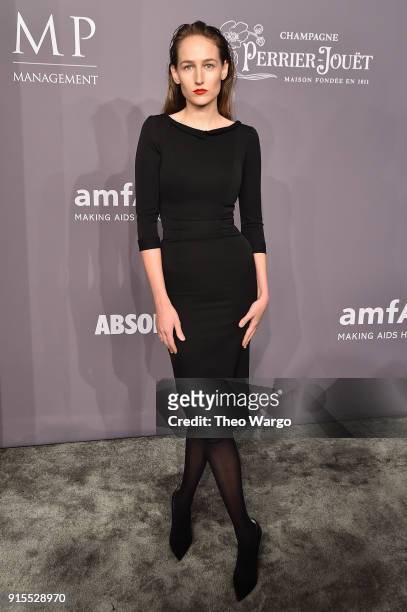 Actor Leelee Sobieski attends the 2018 amfAR Gala New York at Cipriani Wall Street on February 7, 2018 in New York City.