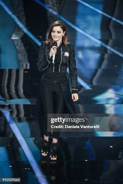 Annalisa attends the second night of the 68. Sanremo Music Festival on February 7, 2018 in Sanremo, Italy.