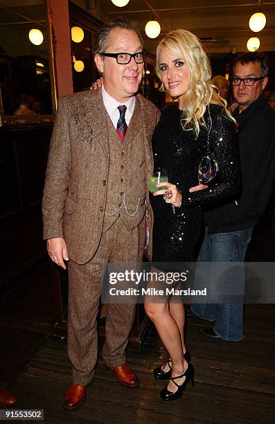 Nancy Sorrell and Vic Reeves attend the launch of Vic Reeves 'Vast Book Of World Knowledge' on October 7, 2009 in London, England.