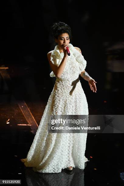 Alice Caioli attends the second night of the 68. Sanremo Music Festival on February 7, 2018 in Sanremo, Italy.