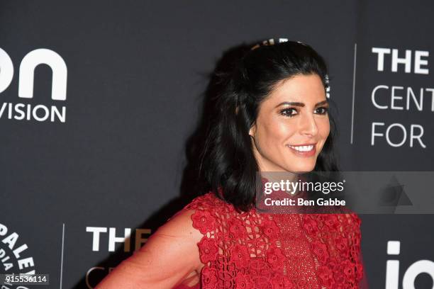 Actress Cindy Sampson attends the Private Eyes Series Premiere at The Paley Center for Media on February 7, 2018 in New York City.