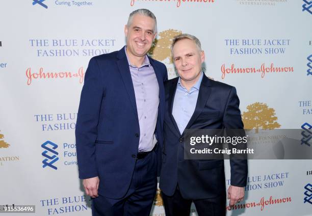 Prostate cancer patient Todd Seals and Dr. Jeff Infante of Janssen Pharmaceuticals, Inc. At the Blue Jacket Fashion Show, held in partnership with...