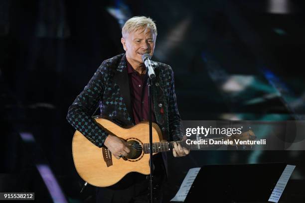 Ron attends the second night of the 68. Sanremo Music Festival on February 7, 2018 in Sanremo, Italy.