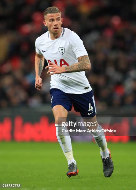 Toby Alderweireld of Tottenham Hotspur during the FA Cup Fourth Round replay between Tottenham Hotspur and Newport County at Wembley Stadium on...