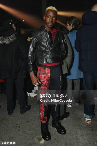 Actor Ashton Sanders attends the Raf Simons runway show during New York Fashion Week Mens' on February 7, 2018 in New York City.