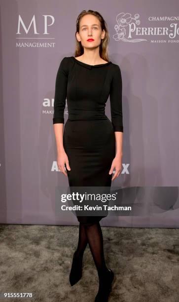 Actor Leelee Sobieski attends the 2018 amfAR Gala New York at Cipriani Wall Street on February 7, 2018 in New York City.