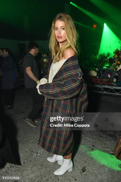 Model Doutzen Kroes attends the Raf Simons runway show during New York Fashion Week Mens' on February 7, 2018 in New York City.