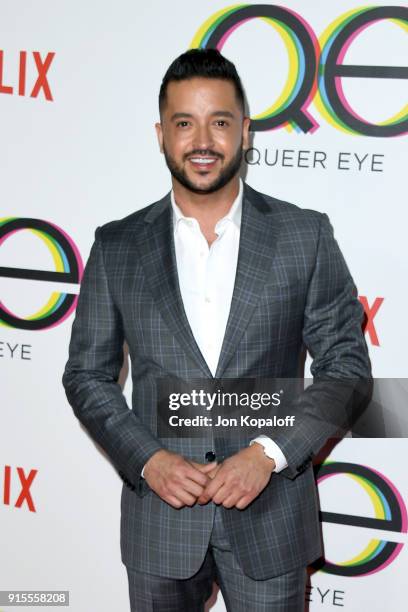 Jai Rodriguez attends the premiere of Netflix's "Queer Eye" Season 1 at Pacific Design Center on February 7, 2018 in West Hollywood, California.