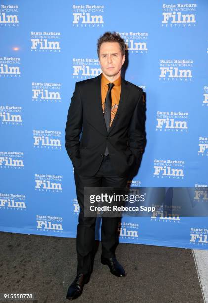 Actor Sam Rockwell at The American Riviera Award Honoring Sam Rockwell during The 33rd Santa Barbara International Film Festival at Arlington Theatre...